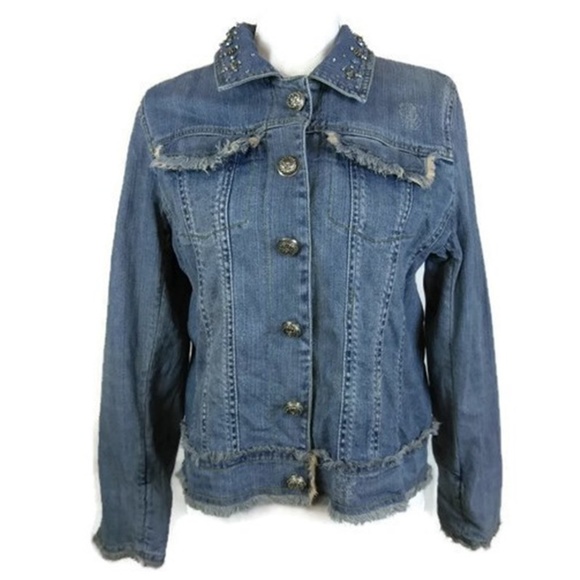Daniel Thomas Jackets & Blazers - Brandon Thomas Denim Jacket Size M Embellished